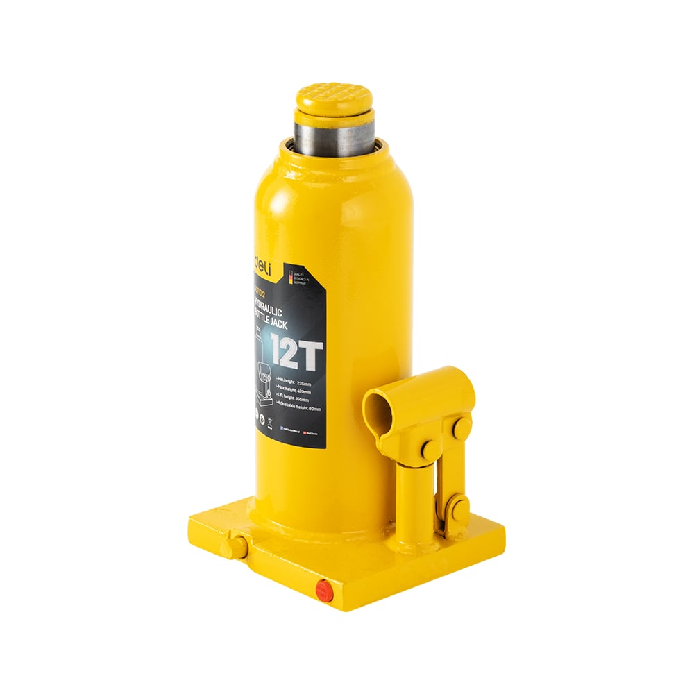 Изображение товара Домкрат бутылочный гидравлический 12т DQ71012 DELI высокого качества