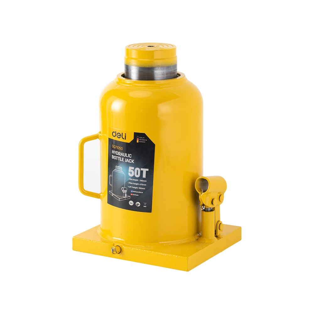 Изображение товара Домкрат бутылочный гидравлический 50т DQ71050 (высота подъема 280-470мм) DELI 130449