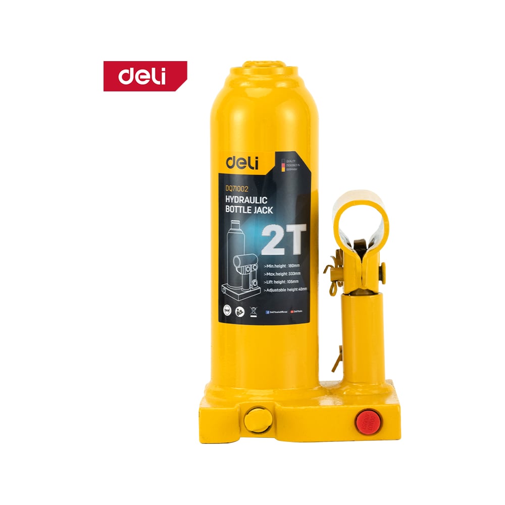 Изображение товара Домкрат бутылочный гидравлический DQ71002 2т высота 180-333мм