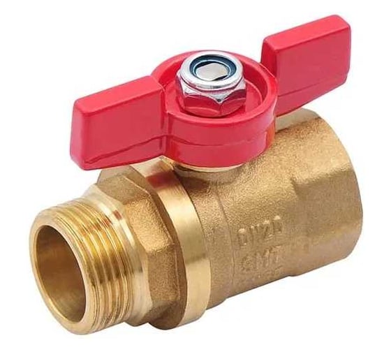 Изображение товара Шаровой кран SMT 3/4"МхF, красная бабочка, латунь 503H6605RB