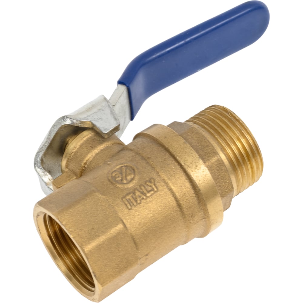 Изображение товара Шаровой кран SMT 3/4МхF с синей ручкой латунь 521H6605B