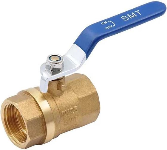 Изображение товара Шаровой кран SMT 1"FхF, синяя ручка, латунь 520H6610B