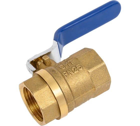 Изображение товара Шаровой кран SMT 3/4"FхF, синяя ручка, латунь 520H6605B
