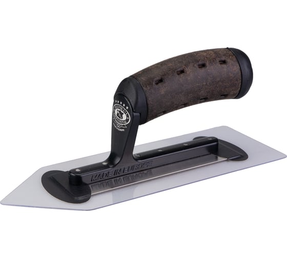 Изображение товара Гладилка Olejnik из поликарбоната венецианская 240X86X1мм форма утюг ручка кожа vintage 1262240086-MPLS-3 57247