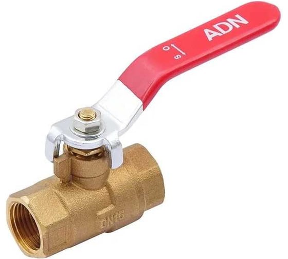 Изображение товара Шаровой кран SMT ADN 1/2" FхF, красная ручка 560H6604R