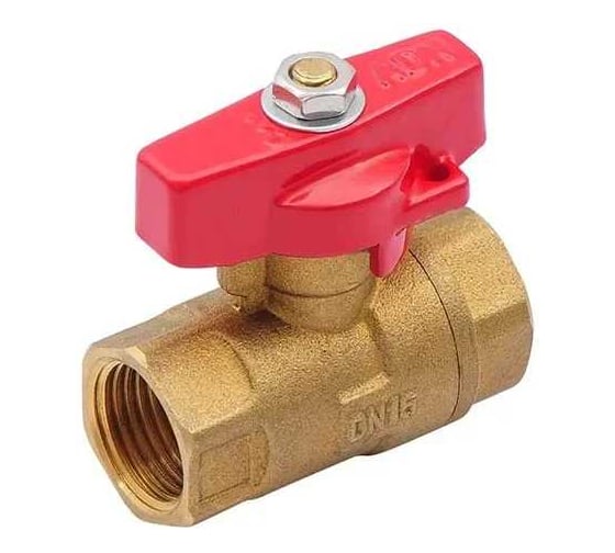 Изображение товара Шаровой кран SMT ADN 1/2" FхF, красная бабочка 562H6604RB