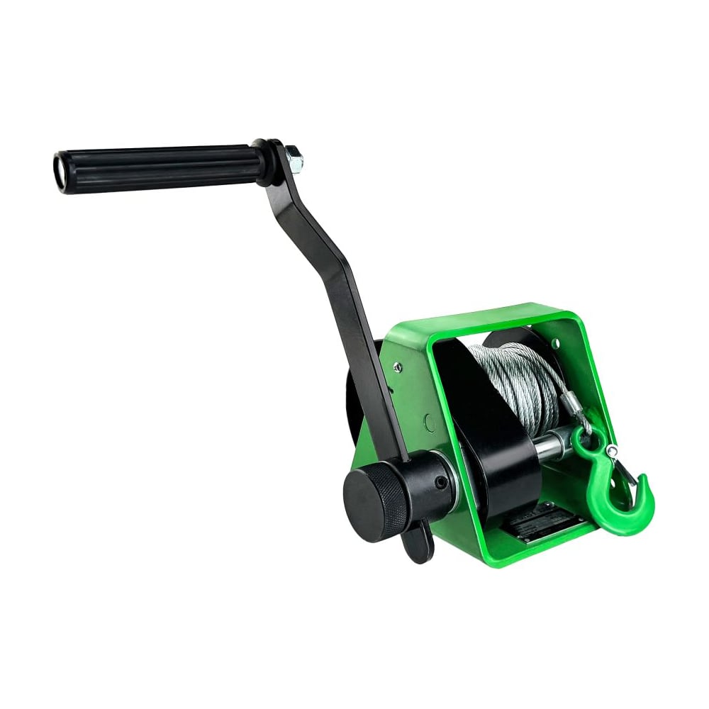 Изображение товара Ручная лебедка HWG GR 150 кг с тросом 20 м и автоматическим тормозом