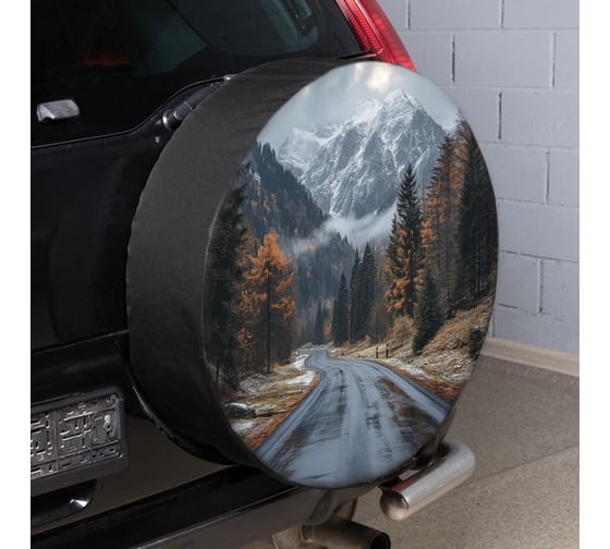 Изображение товара Чехол запасного колеса Дорога R16,17 диаметр 77см эко-кожа/полиэстер SKYWAY S06301095