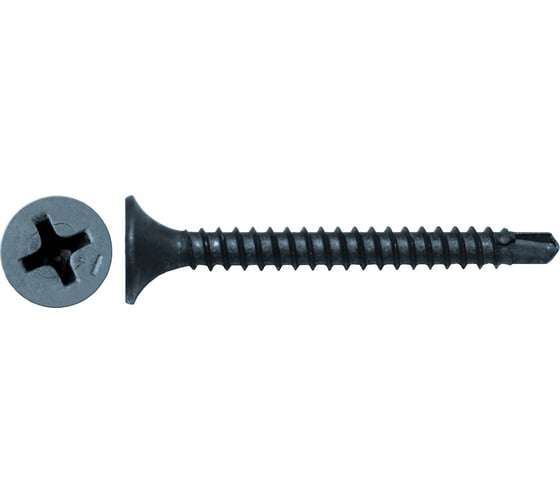 Изображение товара Саморез STARFIX 3.5x35 мм, для монтажа ГКЛ к металлу, фосфат, со сверлом, 1000 шт. в карт. уп. SMC3-44978-1000