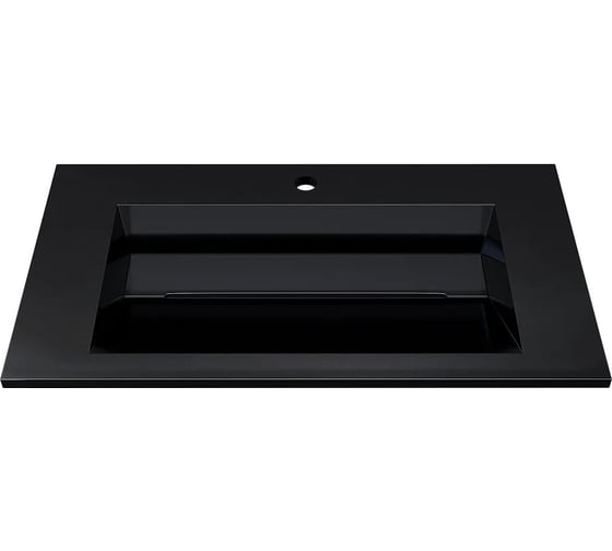 Изображение товара Раковина для ванной uperwood Next_80 см, прямоугольная, черная глянцевая RNext80bg