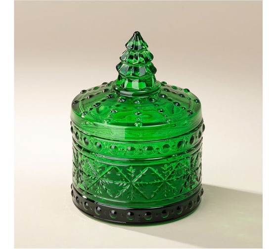 Изображение товара Емкость для хранения Lefard CELEBRATION GREEN 9x9x12.5 см 355-356