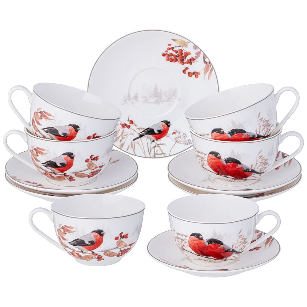 Изображение товара Чайный набор Lefard ЛЕСНАЯ СКАЗКА на 6 персон 12 предметов фарфор белый