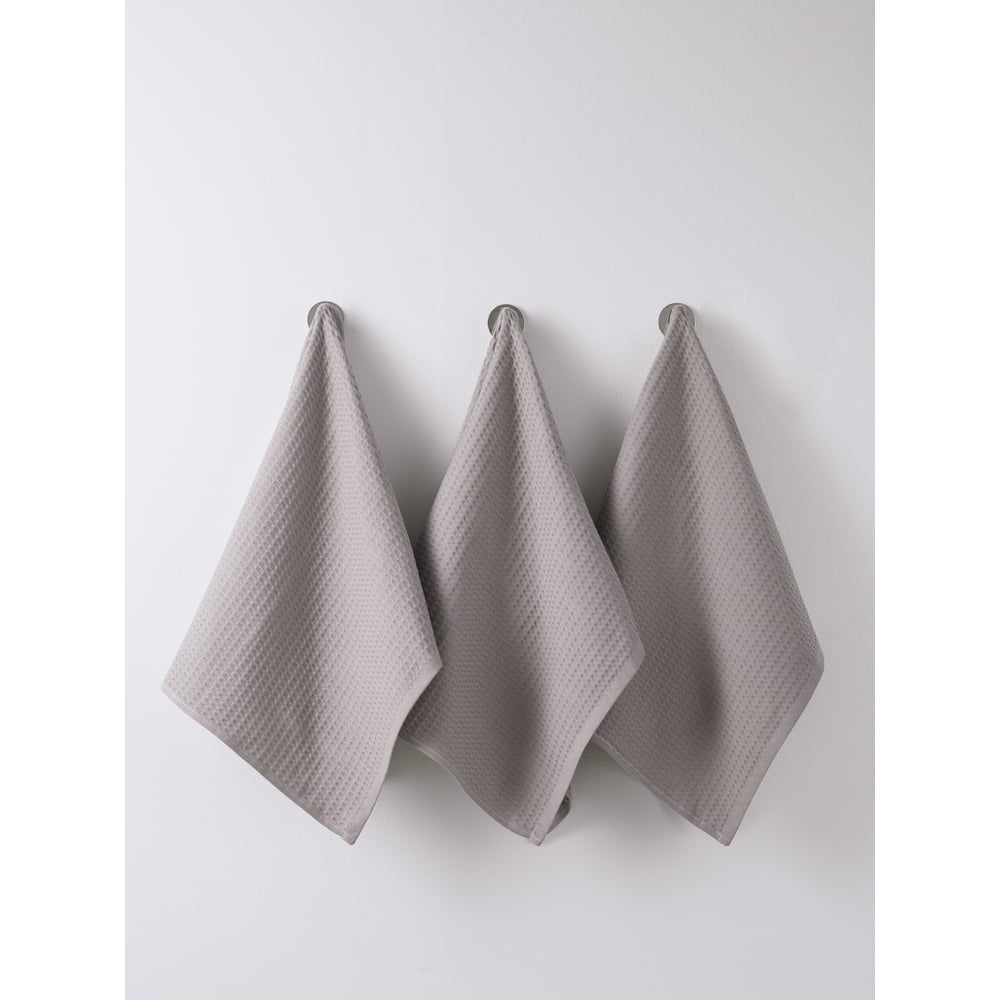 Изображение товара Вафельные полотенца Guten Morgen Diana, Лавиния, серый, 48x70 см, 3 шт. НПВDЛ-Сер-48-70-3