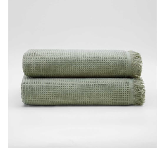 Изображение товара Вафельные полотенца Guten Morgen Валласон, светло-зеленый, 70x140 см, 2 шт. НПВВ-СЗлн-70-140-2