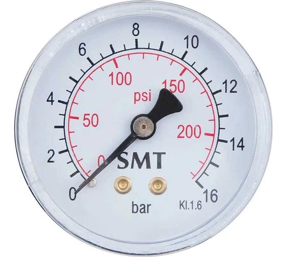 Изображение товара Манометр SMT 16 бар, аксиальный, 1/4"НР 3016N0002G