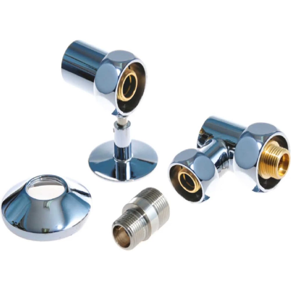 Изображение товара Комплект для полотенцесушителя SMT 3/4" ВР х 1/2" НР с экцентриком и отражателем
