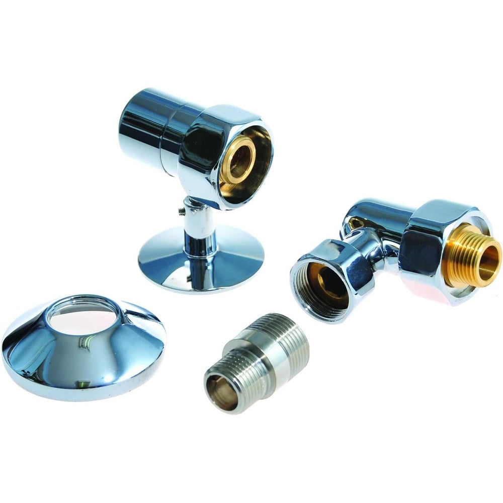 Изображение товара Комплект для полотенцесушителя SMT 3/4"ВРх1/2"НР, с экцентриком и отражателем SMT757SCH040504CN