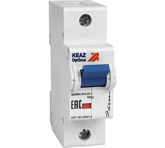 Изображение товара Выключатель автоматический модульный КЭАЗ OptiDin BM125-1C125-8In-УХЛ3 138536