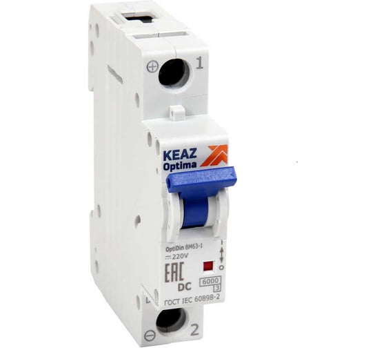 Изображение товара Выключатель автоматический модульный КЭАЗ OptiDin BM63-1K20-DC-УХЛ3 (Новый) 261176