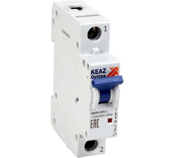 Изображение товара Выключатель автоматический модульный КЭАЗ OptiDin BM63-1Z2-УХЛ3 (Новый) 260571