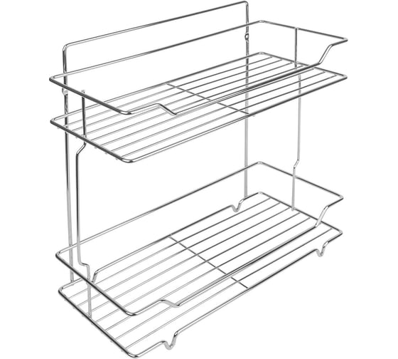 Изображение товара Полка 2-ая прямоугольная SAKURA АЕ-430, 360x150x350 мм, СР, хром 037160