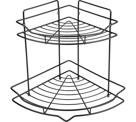 Изображение товара Полка 2-ая угловая SAKURA АЕ-435, 330x250x350 мм, BL, черный 037298