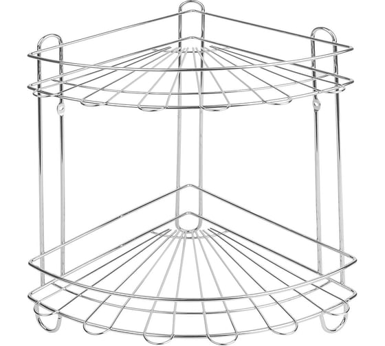 Изображение товара Полка 2-ая угловая SAKURA АЕ-435A, 222x222x335 мм, СР, хром 037164