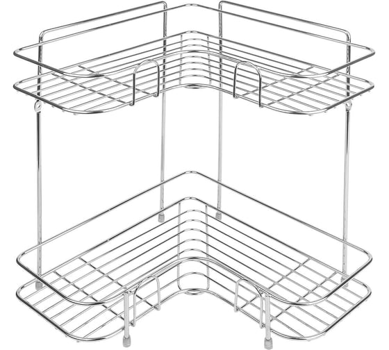 Изображение товара Полка 2-ая угловая SAKURA АЕ-483, 350x270x270 мм, СР, хром 037165