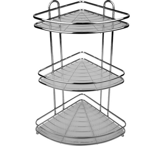 Изображение товара Полка 3-ая угловая SAKURA HO-2215, 255x255x590 мм, СР, хром 013535