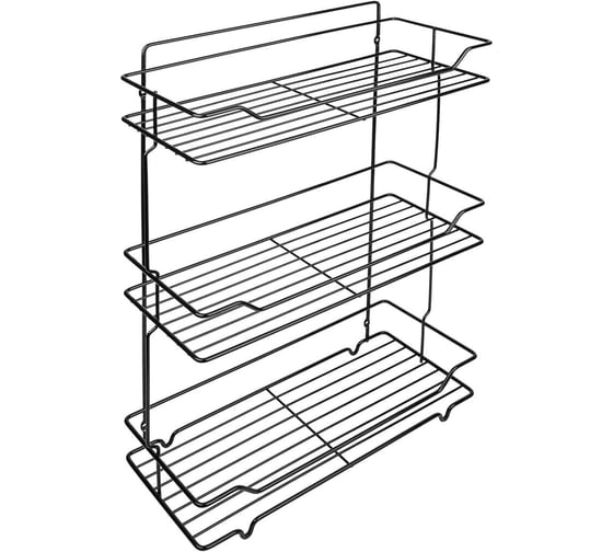 Изображение товара Полка 3-ая прямоугольная SAKURA АЕ-431, 580x150x350 мм, BL, черный 037301