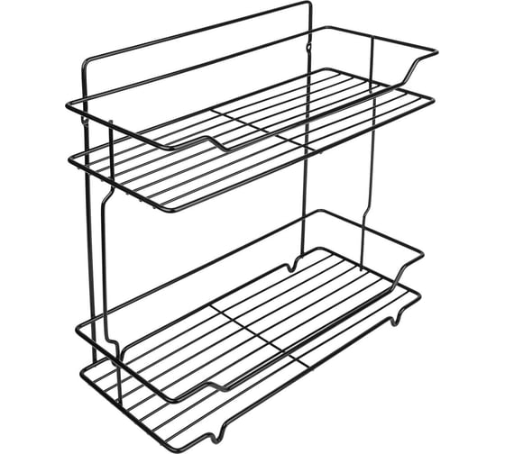 Изображение товара Полка 2-ая прямоугольная SAKURA АЕ-430, 360x150x350 мм, BL, черный 037297