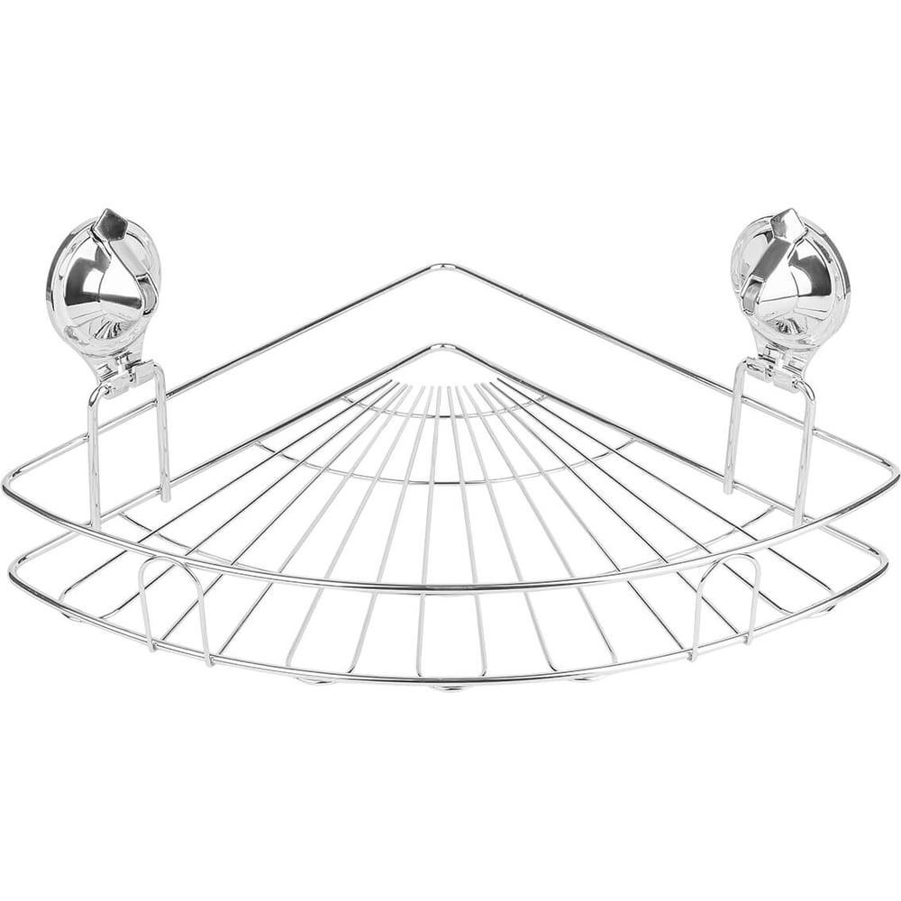 Изображение товара Полка 1-ая угловая на присоске SAKURA Air-lock BI-4049 хром современная