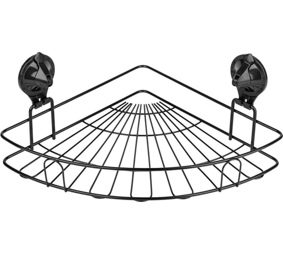 Изображение товара Полка 1-ая угловая на присоске SAKURA, Air-lock BI-4049 BL, черный 037321