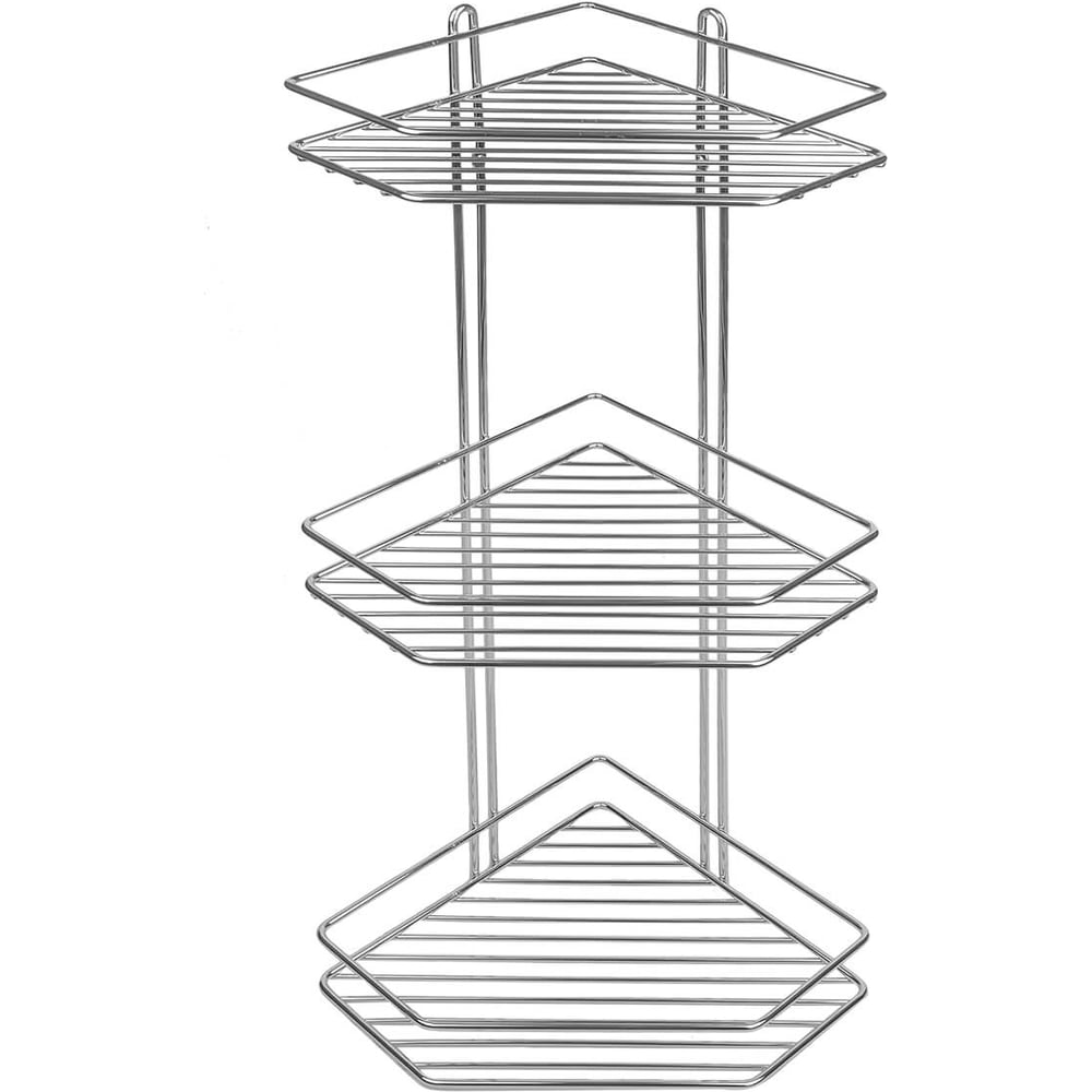 Изображение товара Угловая полка SAKURA AE-672 3 яруса хром сталь современный стиль