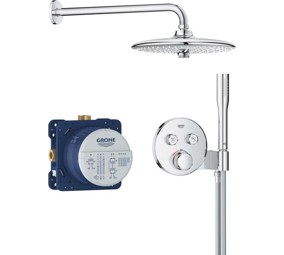 Изображение товара Душевая система скрытого монтажа GROHE Grontherm SmartControl с термостатом, хром 34867000