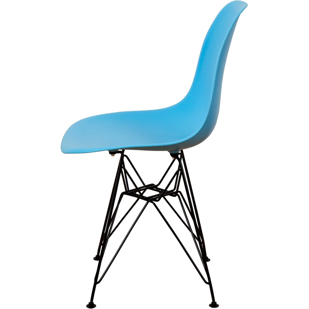 Изображение товара Стул пластиковый DERSTUHL Black Eames голубой современный легкий