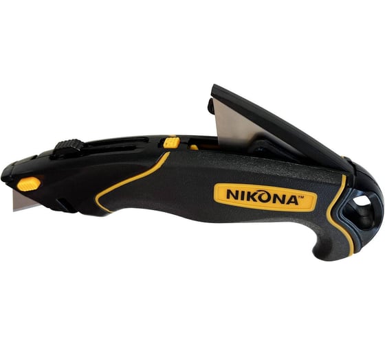 Изображение товара Нож строительный NIKONA сверхпрочный с автостопом с 2доп.лезв.18 мм (SK-5) 33-201