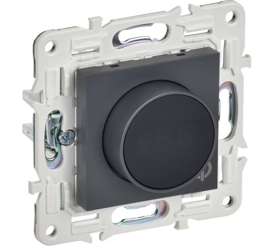 Изображение товара Термостат электронный с индикацией IEK SKANDY SK-T01T титан SK-RT11-K48