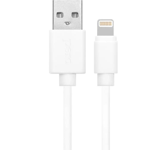 Изображение товара Дата-кабель PERO DC-03 8-pin Lightning, 2А, 1м, белый PRDC-038P1MW
