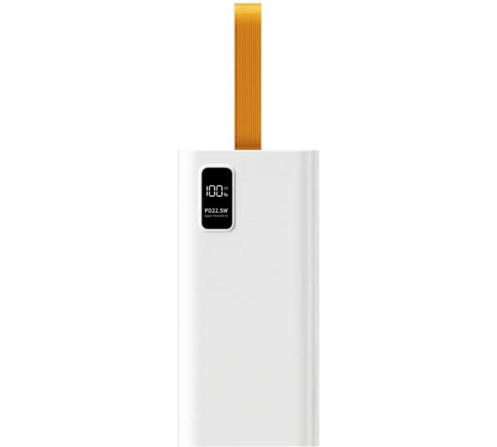 Изображение товара Внешний аккумулятор PERO PB10 60000 mAh, Li-Pol, output USB-C + 4 USB-A, белый PB10WH