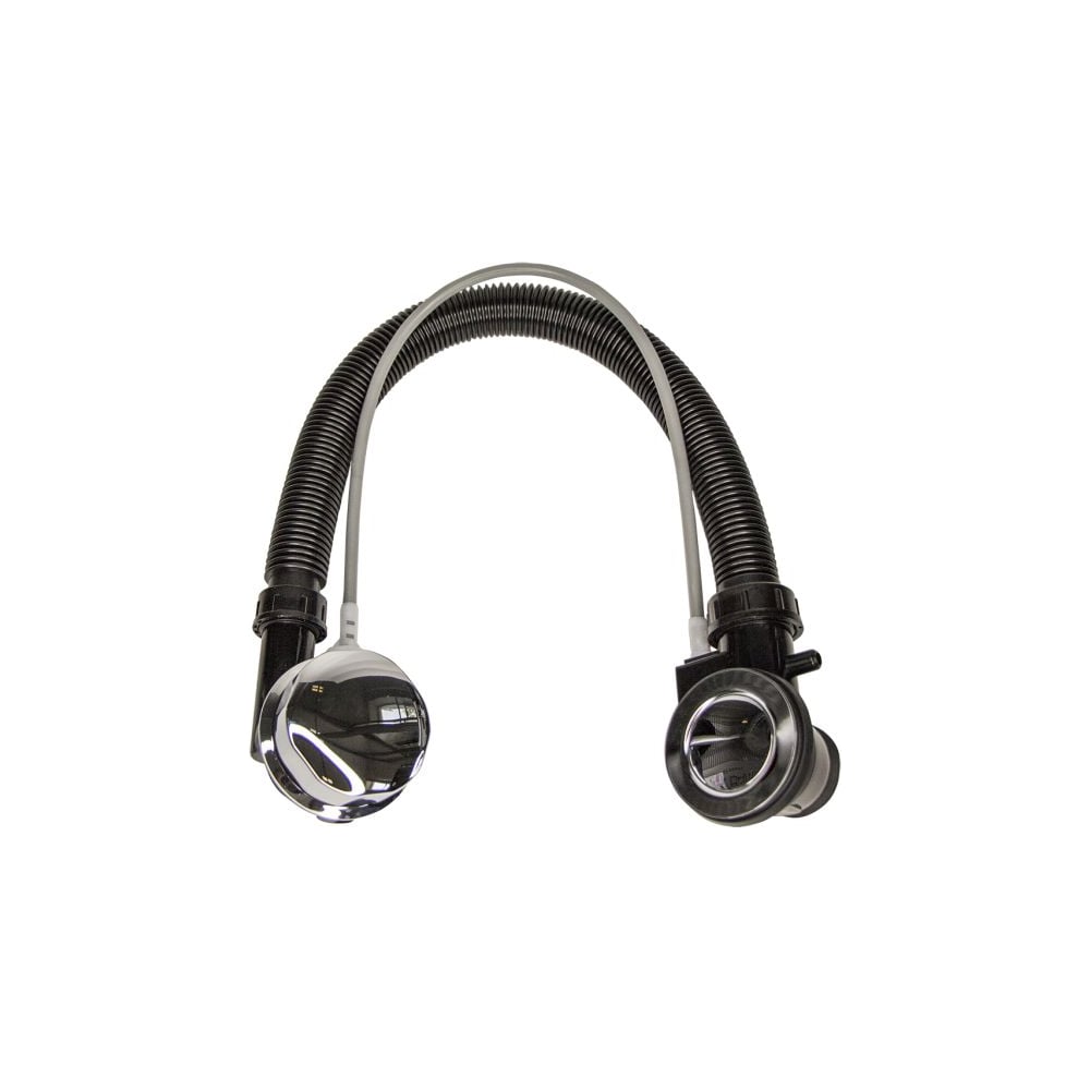 Изображение товара Слив-перелив для ванн TIMO SPV1505 полуа автоматический гофрированный черный хром