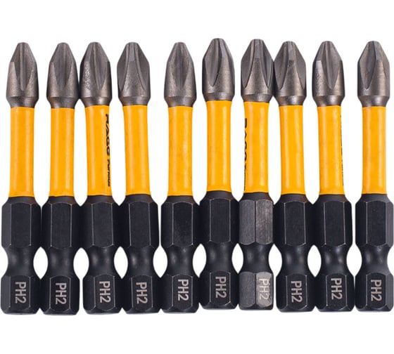 Изображение товара Биты торсионные RAGE Furious S2 PH2 x 50 мм, 10 шт 554277