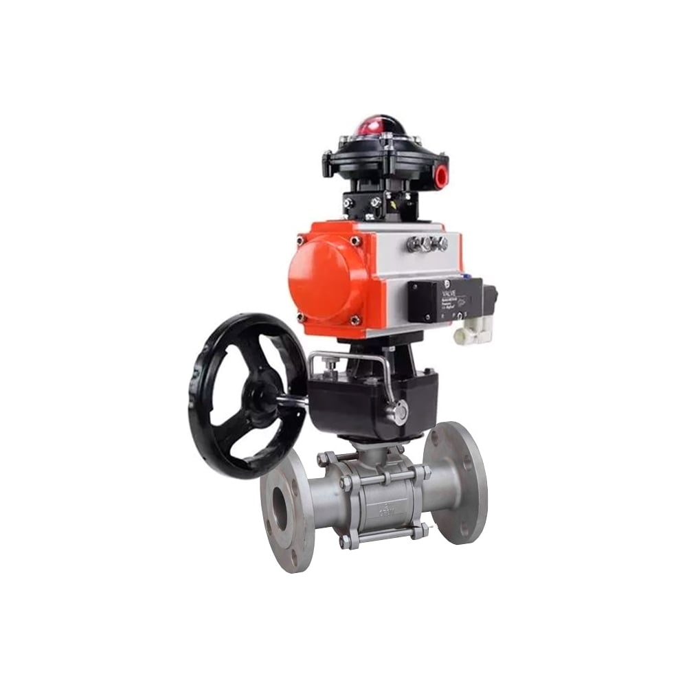 Изображение товара Шаровой кран DN.ru КШФПТ-ISO.316.180 Ду32 Ру40 с пневмоприводом