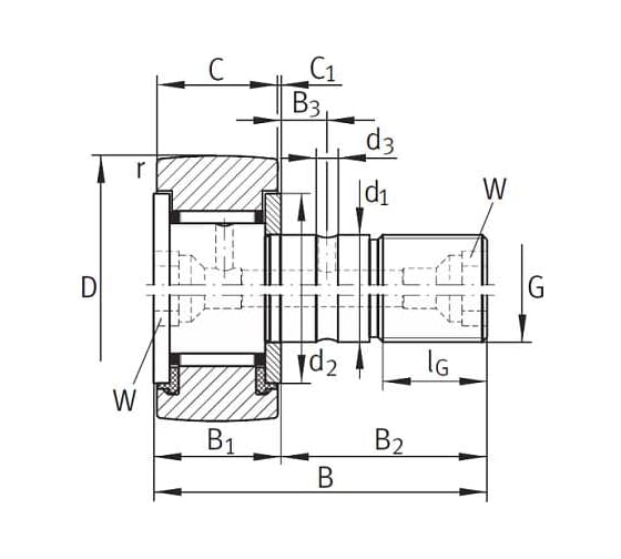 Изображение товара Опорный ролик TECHNIX KRV19-PP KRV19PPTECHNIX