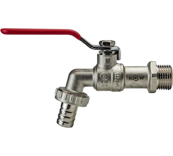 Изображение товара Шаровой кран KROMWELL водоразборный (ручка - усиленный рычаг) 1/2 наружная - наружная резьба KW.285.04