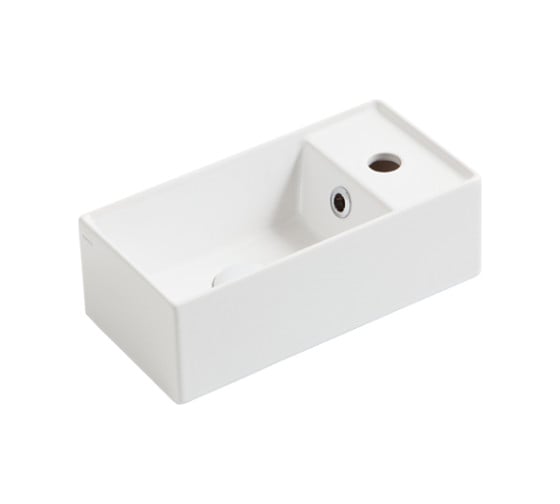 Изображение товара Раковина SIMAS AGILE подвесная, размер 40х20 с отверстием для смесителя справа, цвет белый AG 20 bia