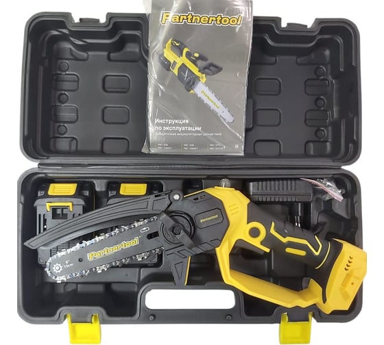 Изображение товара Бесщеточная аккумуляторная цепная пила PARTNERTOOL PBC-206SET