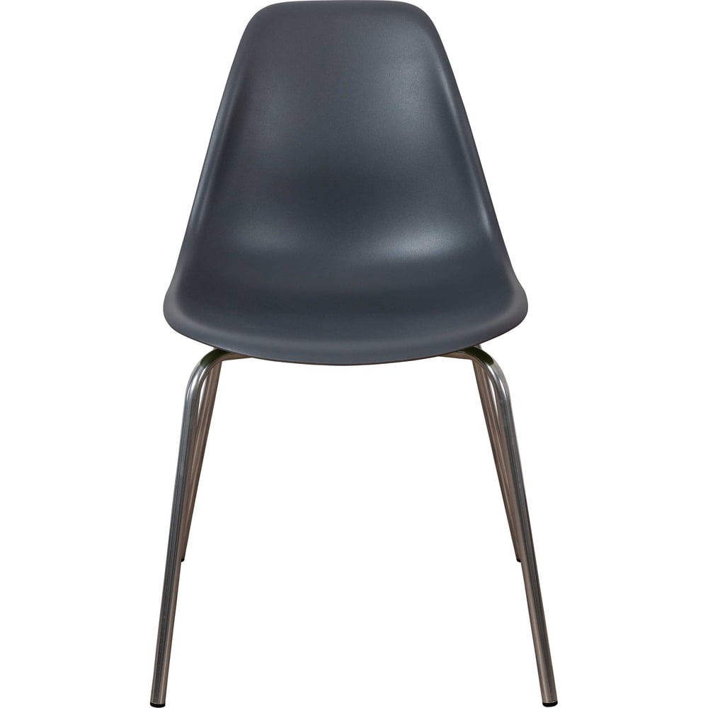 Изображение товара Комплект пластиковых стульев DERSTUHL 4 шт Elegant Chrom Eames в темно-сером цвете