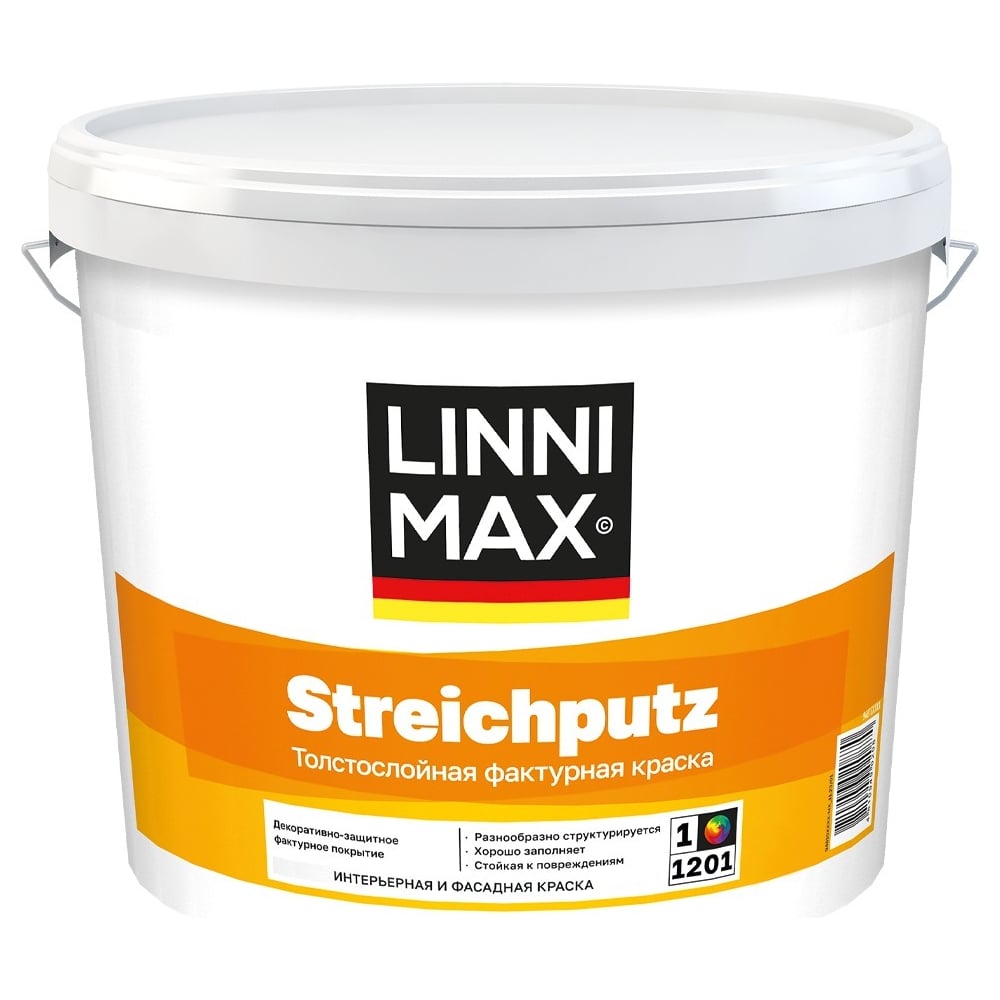 Изображение товара Краска толстослойная фактурная LINNIMAX Streichputz, 16 кг