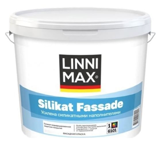 Изображение товара Краска силикатная для наружных работ LINNIMAX Absolute Silikat Fassade / Абсолют Силикат Фасад База 1, 10 л 948105936